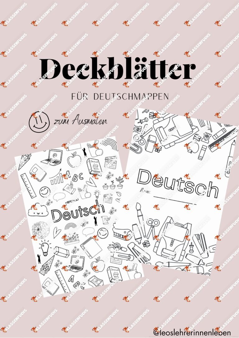 Deckblätter für Deutschmappen